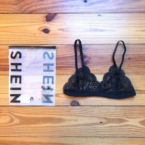 Shein Black Lace Bralette, EUC, XS/S